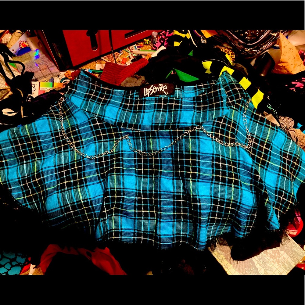 Lip Service Blue Tartan plaid skirt